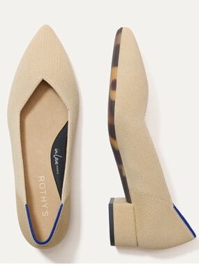 ROTHY'S Sand Stone The High Point Comfort Heels Womens Size 8.5